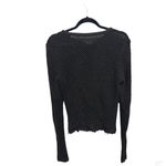 Free People  Femme Fatale Knit Moto Zip Cardigan Open Knit Sweater Size Large Photo 1