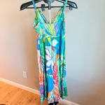 Jams World Ci Ci Dress Volare Sleeveless Tropical Floral Bright Beachy US Made S Photo 2
