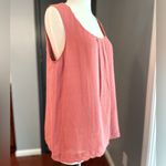 J. Jill Women's Silk & Linen Red Lined Sleeveless Tank Top Size M Photo 3