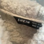 SheIn Ivory Sherpa cropped hoodie long sleeve Photo 2