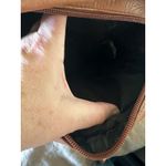 Frye Carmel Brown Genuine Leather Boho Satchel Small Anti Theft Crossbody Bag Photo 7