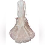 ALLURE COUTURE Elegant Lace and Tulle Wedding Dress Pink Size 12 Photo 4