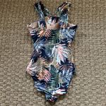 Garnet Hill  Size 6 Swimsuit One Piece Floral Ruched Front Underwire Tropical Photo 1