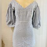 Urban Outfitters  puffy sleeves  Lena gingham mini dress blue size small Photo 0