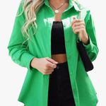 Genhoo Green Oversized Button Up Size L Photo 0