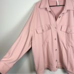 NAP Loungewear Pink Oversized Casual Shirt Jacket Shacket Size Medium Photo 10