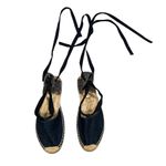 Soludos  Blue Lace Up Denim Espadrille Shoes 6.5 Photo 1