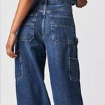 AGOLDE Cotton Magda High Waisted Loose Fit Denim Cargo Carpenter Jeans Blue 23 Photo 1