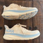 Hoka  One One Clifton 9 Blue beige running walking sneaker Womens 9 Photo 8