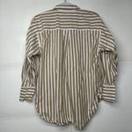 LOFT Women’s Small Brown White Striped Button Up Shirt Long Sleeve Photo 10