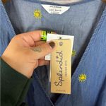 Splendid NWT x Gray Malin Chambray Sunshine Embroidered Romper Photo 3