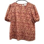 VERO MODA Aware by Vero Moda Orange & Red Printed Short Sleeve Top Size M Photo 0