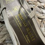 Bruno Magli Taupe &‎ Pewter Italian Leather Slingback Pump Size 8 Photo 3