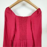 NWT Lusana Finn Midi Dress Claret Red 100% Linen Blend Size Small Photo 4