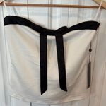 Emerson Lang White Bow Strapless Top Size Large Photo 0