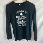 Bella Canvas  I Want to Bake Cookies with My Dog Christmas Tshirt Size Small Photo 0