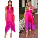 Amur Amelia Dress Rosie Grape V-Neck Open Back Asymmetrical Hem Dress Size 14 Photo 3