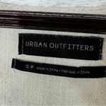 Urban Outfitters Linen Blend Babydoll Mini Dress Beige Small V Neck Button Photo 8