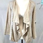 Maurice's Maurice’s cream waterfall cotton blend cardigan sweater jacket size large Photo 0