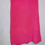 Le lis NWT  Barbie Pink Crochet Knit One Shoulder Mini Bodycon Sweater Dress LG Photo 4