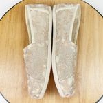 Toms  Alpargata Embroidered Hibiscus Lace Slip On Shoes Ivory Metallic Tan 8.5 Photo 5