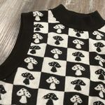 Forever 21  checkerboard mushroom sweater vest medium Photo 6