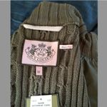 Juicy Couture  Pam & Gela Cashmere Moss Green/Brown Puffer Sweater Vest Medium Photo 5