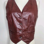 Vintage Women's Brown Leather Western Hippie‎ Boho Vest Size undefined Photo 0
