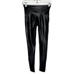 Spanx  Faux Leather Leggings Womens M Black High Rise Slim Shaping‎ Streetwear Photo 2