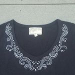 Debbie Morgan Jewel Neckline Sweater Size M Photo 5