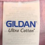 Gildan Size Small Crewneck Short Sleeve Pink T-Shirt w/Cougar Print Heart Photo 4