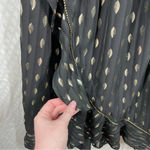 Revolve  House Of Harlow Black Gold Leaf Print Halter Dress‎ Photo 1