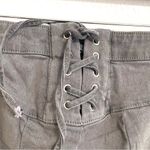 NWT Arula A Beautiful Life Womens Jeans Denim Gray Flare Lace Up Back Size 10 Photo 6
