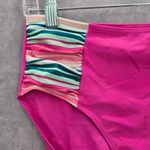 Matilda Jane  Pink Stripe Cheeky High Bikini Bottom Swimwear Medium Photo 2