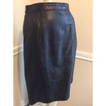#11 Women's VINTAGE Sz: 8 Black Leather Skirt by Cedars Photo 3
