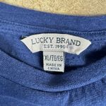 Lucky Brand Women’s XL Navy Blue Graphic Tie-Front Crop T-Shirt Photo 4