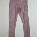 Zyia Active Pink Rose Marbled Print Mid Rise 7/8 Legging Women's Size 0 Photo 2