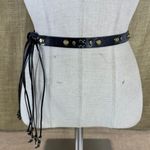 Coldwater Creek Skinny Leather Studded Fringed Belt That Ties S/M Photo 10