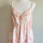 Rails Revolve  Delilah Linen Midi Dress in Peach Pink Tie Dye Size Medium Photo 5