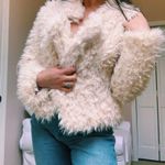 Self love White Fluffy Faux Fur Coat  Photo 0