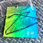 QUAY Big Time Polarized Sunglasses Black Frame Blue Green Lens Women Photo 1