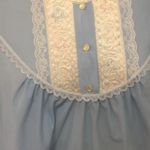 Fundamentals Housecoat Nightgown Vintage NWT Blue Lace Trim Size Large Sears Photo 1