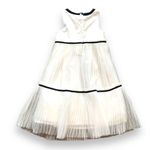 JACK Janie And Holiday Portrait Dress Off White Tiered Tulle Black Ribbon Detail Photo 4