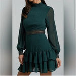 Showpo Are You Gonna Kiss Me Cuffed Long Sleeve Mini Dress Emerald‎ Green Size 4 Photo 1