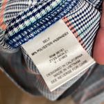 Fish Bowl  navy/coral plaid mini dress, size L, NWT Photo 7