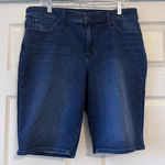Chico's  So Slimming Girlfriend Jean Shorts Size 14 Dark Wash Photo 2