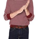 J.Crew NWOT Red and White Striped Sweater Photo 0