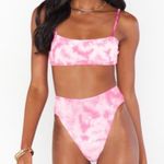 Show Me Your Mumu NWT  Pink Tie Dye Scrunch Bikini Destin Top Del Rey Bottoms Set Photo 4
