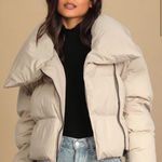 Lulus NWT Cream colored puffer coat from , XS. Photo 0
