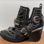 Jeffrey Campbell  NWOT Wylie Valdosta Black Cutout Studded Western Ankle Boot Photo 2